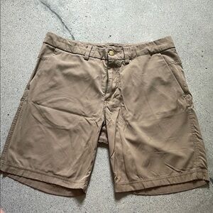 Lululemon Athletica Tan Flat Front Shorts